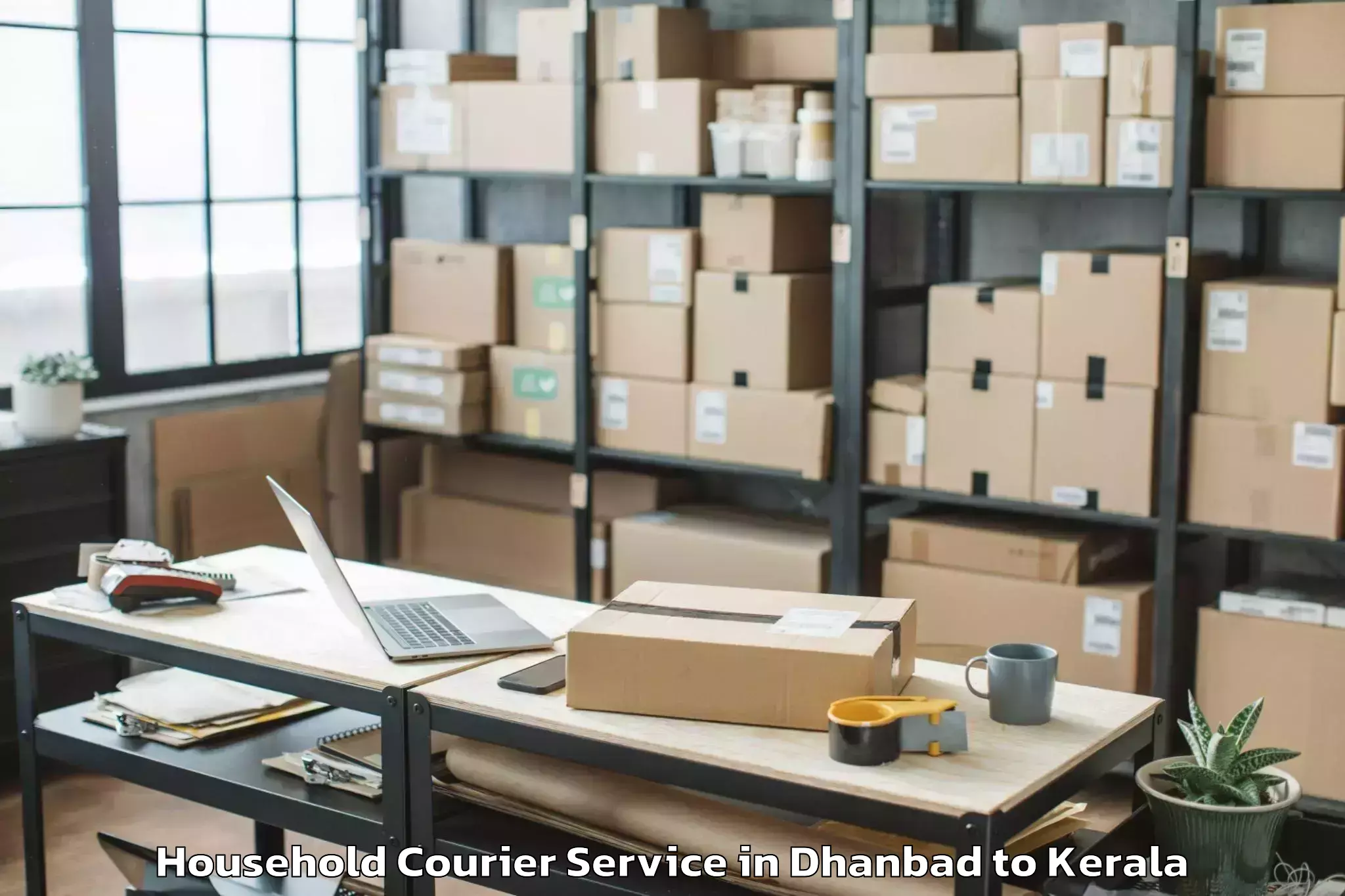 Top Dhanbad to Pariyapuram Household Courier Available